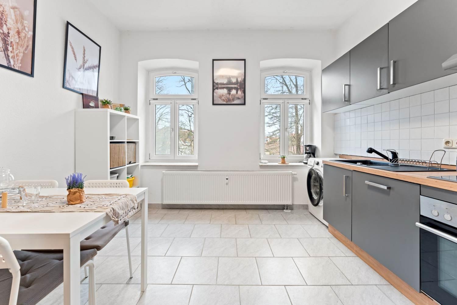 Nice Apartment With Balcony Апольда Екстер'єр фото